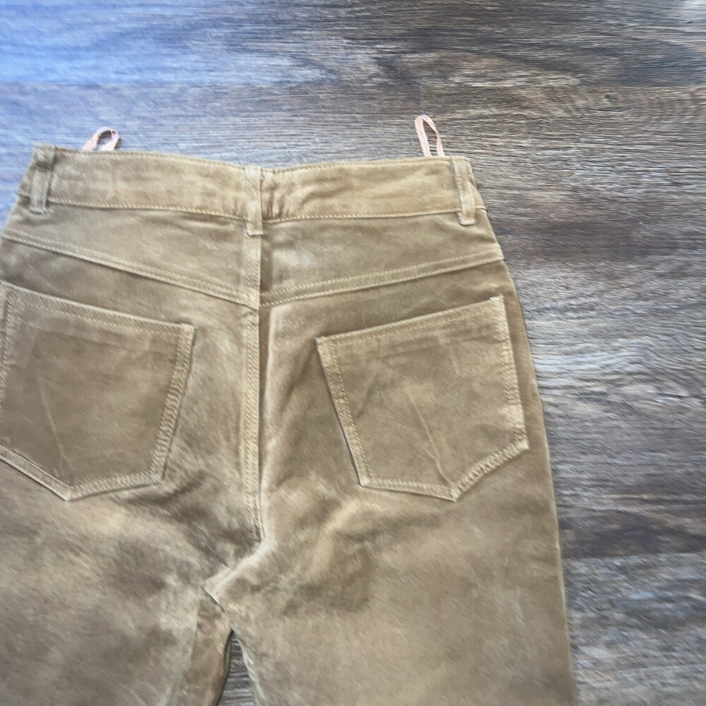 Vintage Women’s Jou Jou Skins Light Brown 100% Suede Leather Pants Size 5/6 - Picture 7 of 13